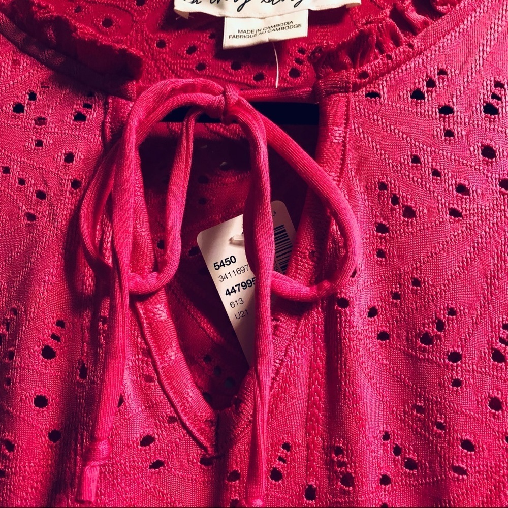 Plus Size 4X Sleeveless top with eyelet yoke, In Every Story - Picture 6 of 11